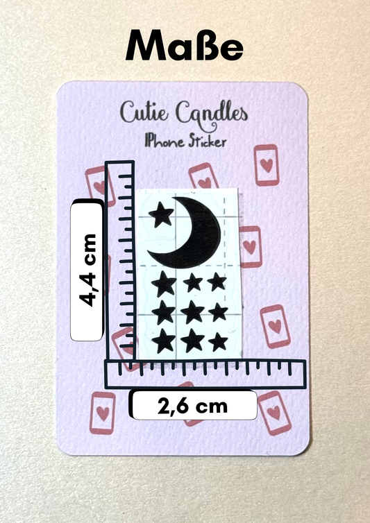Smartphone Sticker - iPhone 17 Pro Sticker - Mond und Sterne