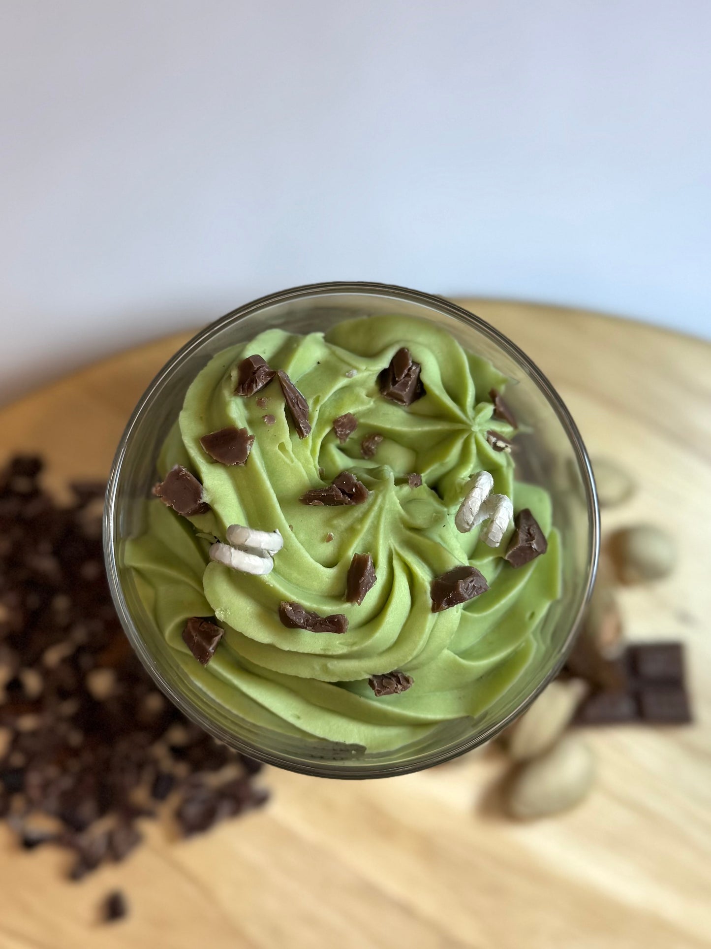 Dubai Schokolade - Sojawachs Kerze Schokolade-Pistazie